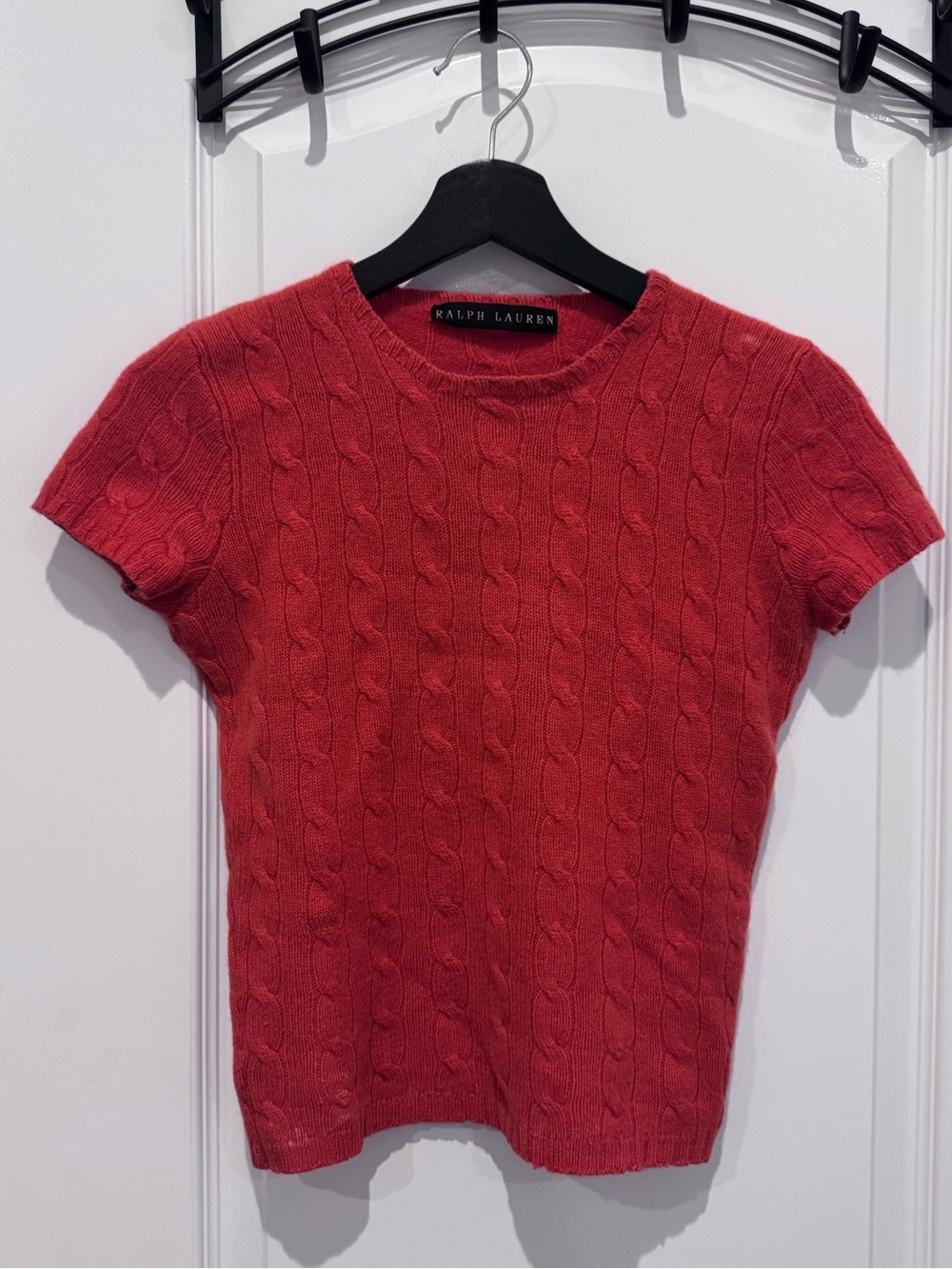 Bright orange cashmere t shirt